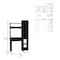 Tuhome 17.8 in. D X 63.9 in. H, 38.7 in. W X Laminate, Black ELW3938 - alternate 1